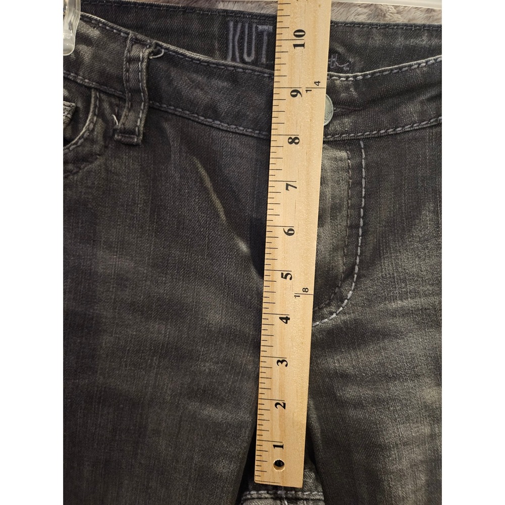 KUT from the Kloth Sz 14 Mia Skinny Jeans Stone Washed Black #480 - Picture 5 of 10